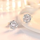 Orecchini a bottone da donna con zirconi H807 1