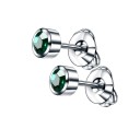 Orecchini a bottone da donna con zirconi H849 12