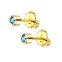 Orecchini a bottone da donna con zirconi H849 4