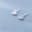 Orecchini a bottone da donna con zirconio G1197 4