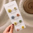 Orecchini a bottone da donna fiori C1063 1