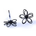 Orecchini a bottone da donna fiori G1077 2