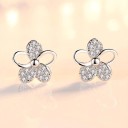 Orecchini a bottone da donna fiori G823 2