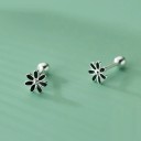 Orecchini a bottone da donna fiori G964 1