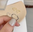 Orecchini a cerchio a forma di cuore per donna G658 5