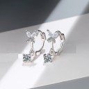 Orecchini a cerchio da donna a farfalla con strass 2