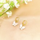Orecchini a cerchio da donna con farfalla C1093 22