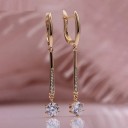 Orecchini a cerchio da donna con pendente G1194 4