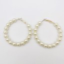 Orecchini a cerchio da donna con perle G483 2