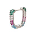 Orecchini a cerchio da donna con zirconi 9