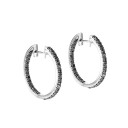 Orecchini a cerchio da donna con zirconi C1067 2