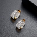 Orecchini a cerchio da donna con zirconi G1258 5