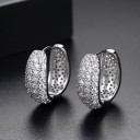 Orecchini a cerchio da donna con zirconi G1258 11