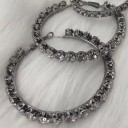 Orecchini a cerchio da donna con zirconi G132 1