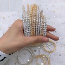 Orecchini a cerchio da donna con zirconi G132 3