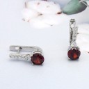 Orecchini a cerchio da donna con zirconi G548 7