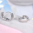 Orecchini a cerchio da donna con zirconi H859 3