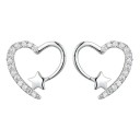 Orecchini a cuore da donna con zirconi 6