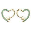 Orecchini a cuore da donna con zirconi 4