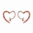 Orecchini a cuore da donna con zirconi 6