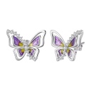 Orecchini a farfalla unici in argento sterling 925 per donne Gioielli di moda regali di compleanno libertà, leggerezza, trasformazione 1