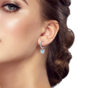 Orecchini a fiori a forma di farfalla in argento 925 per donne Gioielli di moda Regali orecchini circolari delicati per uso quotidiano 2