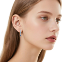 Orecchini a forma di cuore a conchiglia oceanica in argento sterling 925 per donne Gioielli di moda ideali come regali di compleanno per amanti 3