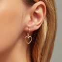 Orecchini a pendente a forma di cuore per donna G319 4