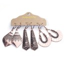 Orecchini a pendente da donna 3 paia G1018 19