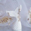 Orecchini a pendente da donna con fiori G1494 5