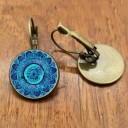 Orecchini a pendente da donna con mandala 2