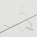 Orecchini a pendente da donna foglia R109 3