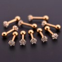 Orecchini a perno da donna con zirconia G1335 5