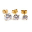 Orecchini a perno da donna con zirconia G451 10