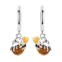 Orecchini adorabili a forma di ape del miele in argento 925 per donne Simbolo di impegno, armonia, prosperità e dolcezza della vita in un design 1