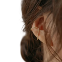 Orecchini con catena per cartilagine moderno punk hip-hop aspetto gioielli trendy per donne per feste Natale matrimoni compleanni clip 2