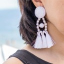 Orecchini di perline con frange J3206 5