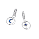 Orecchini originali in argento sterling 925 Design circolare elegante per feste Gioielli femminili delicati per l'uso quotidiano 3