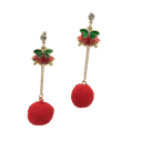 Orecchini pendenti natalizi con palline 1