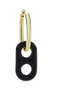 Orecchino a cerchio da donna con pendente colorato con fori Anello dorato Metallo per bigiotteria Lunghezza 3,3 cm Gioiello alla moda lucido 16