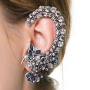 Orecchino da donna audace che avvolge l'intero orecchio Orecchino decorativo con zirconi e imitazioni di perle Metallo da bigiotteria Motivi 10