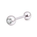 Orecchino piccolo da donna a perla con barretta e chiusura a sfera Decorato con zirconi Metalli per bigiotteria Motivi floreali di petali e arco 20