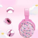 Orejeras infantiles rosas con unicornios Tamaño ajustable Protección acústica Orejeras cómodas Materiales seguros 3