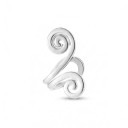 Øreringe uden piercing 1 stk Dobbelt spiral 1,7 cm Zinklegering Vintage clipsøreringe til brusk og tragus 4