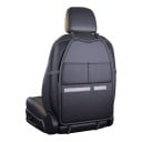 Organisateur de dossier de voiture Sac de rangement multifonctionnel pour siège 3 poches 59 x 42,5 cm Cuir PU Noir Protection du siège 1