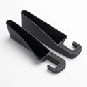 Organisateur pour l'espace entre le siège et la console 2 pcs Version courte 27,5 cm avec ouverture pour câble de charge TPE Noir Boîte de rangement 1