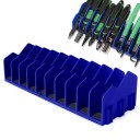 Organisateur pour pinces en plastique support avec base en caoutchouc Support pour dix pinces support de rangement pour tiroirs ou boîte 7
