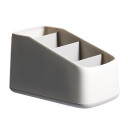 Organisatör med 4 fack 18 x 10 x 9,9 cm Praktisk plastlåda av ABS Förvaringsorganisatör för kontorsmaterial och kosmetik 1