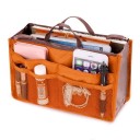 Organiseur de sac à main pour cosmétiques et petits objets Pochette de voyage avec poignées et zip Beaucoup de poches et de compartiments 5