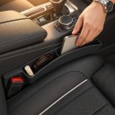 Organizador da folga entre o banco e a consola 2 pcs Comprimento 40 cm Textura de carbono Universal Caixa de arrumação para carro 2